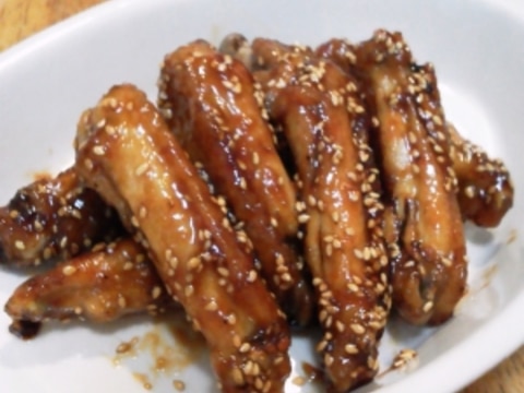 鶏の手羽先の甘辛揚げ(焼き?)